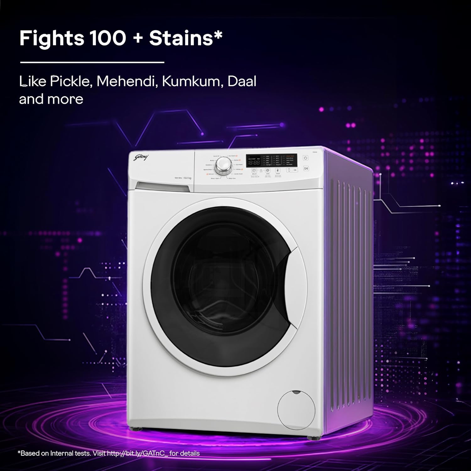 Godrej 7 Kg 5 Star, AI Powered, FabriSafe Drum, 65% Water Saving, Fully Automatic Front Load Washing Machine (WFEON CRS 7010 5.0 FKEDM GLWH, Glacial White)