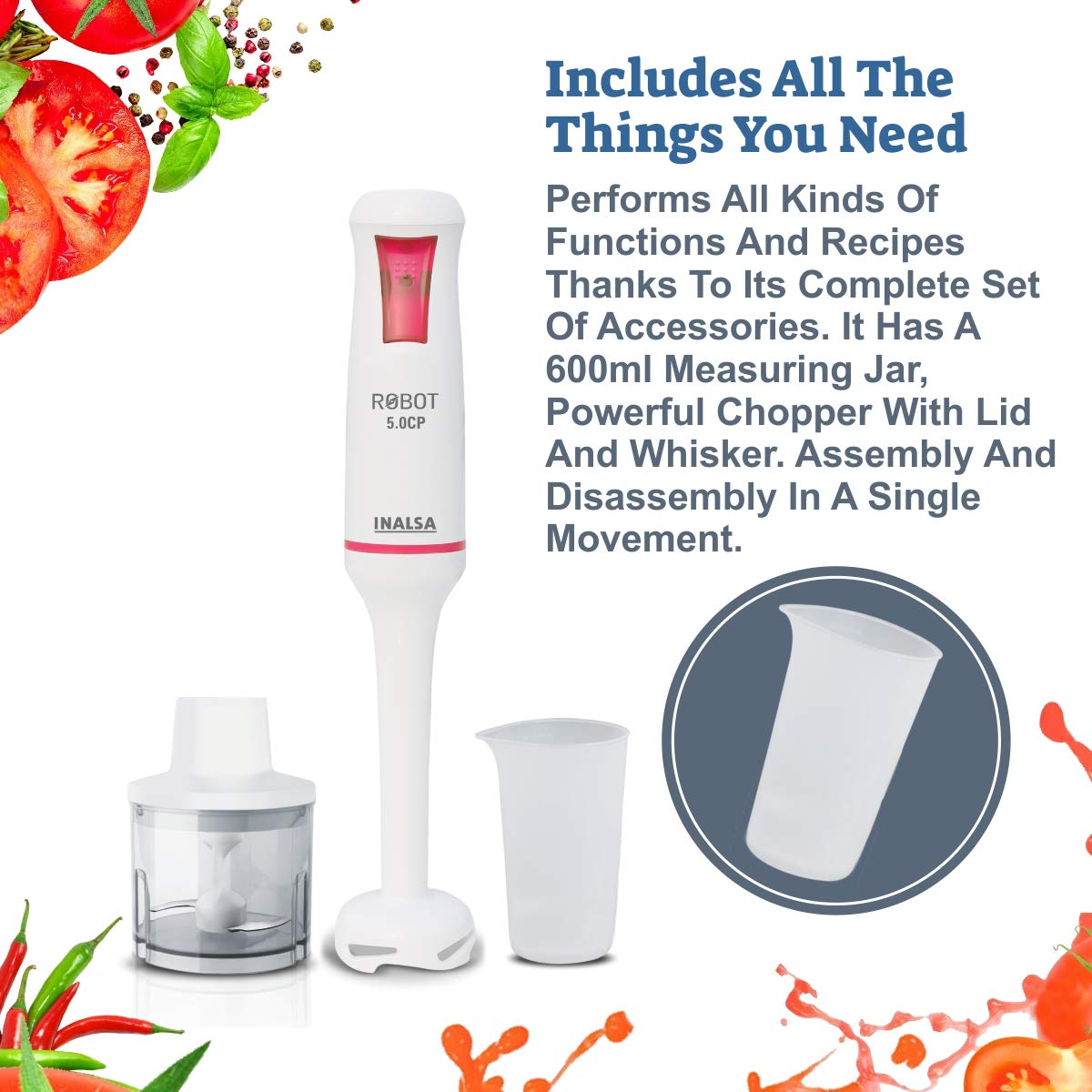 Inalsa Hand Blender Robot 5.0 CP