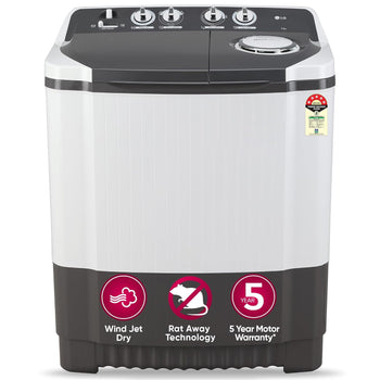 LG 7 Kg 5 Star Wind Jet Dry Semi-Automatic Top Loading Washing Machine (P7010NGAZ)