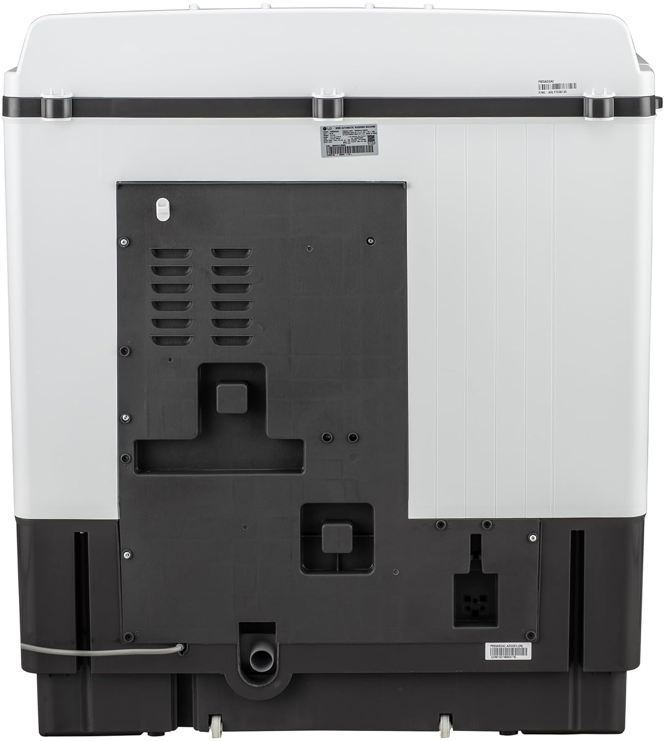 LG 9.5 kg 5 Star Wind jet dry Semi-Automatic Top Load Washing Machine (P955ASGAZ, Dark Gray, Roller Jet Pulsator)