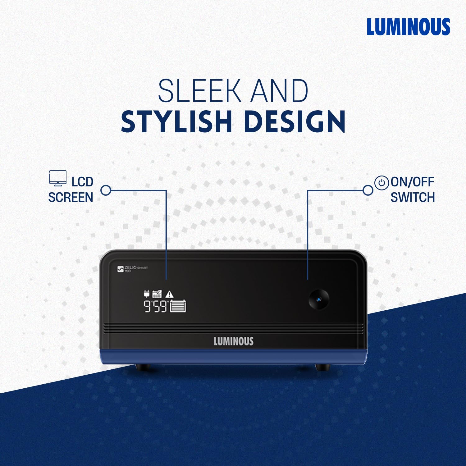 LUMINOUS ZELIO+ 1100/12V-V2 ZELIO1100 Pure Sine Wave Inverter