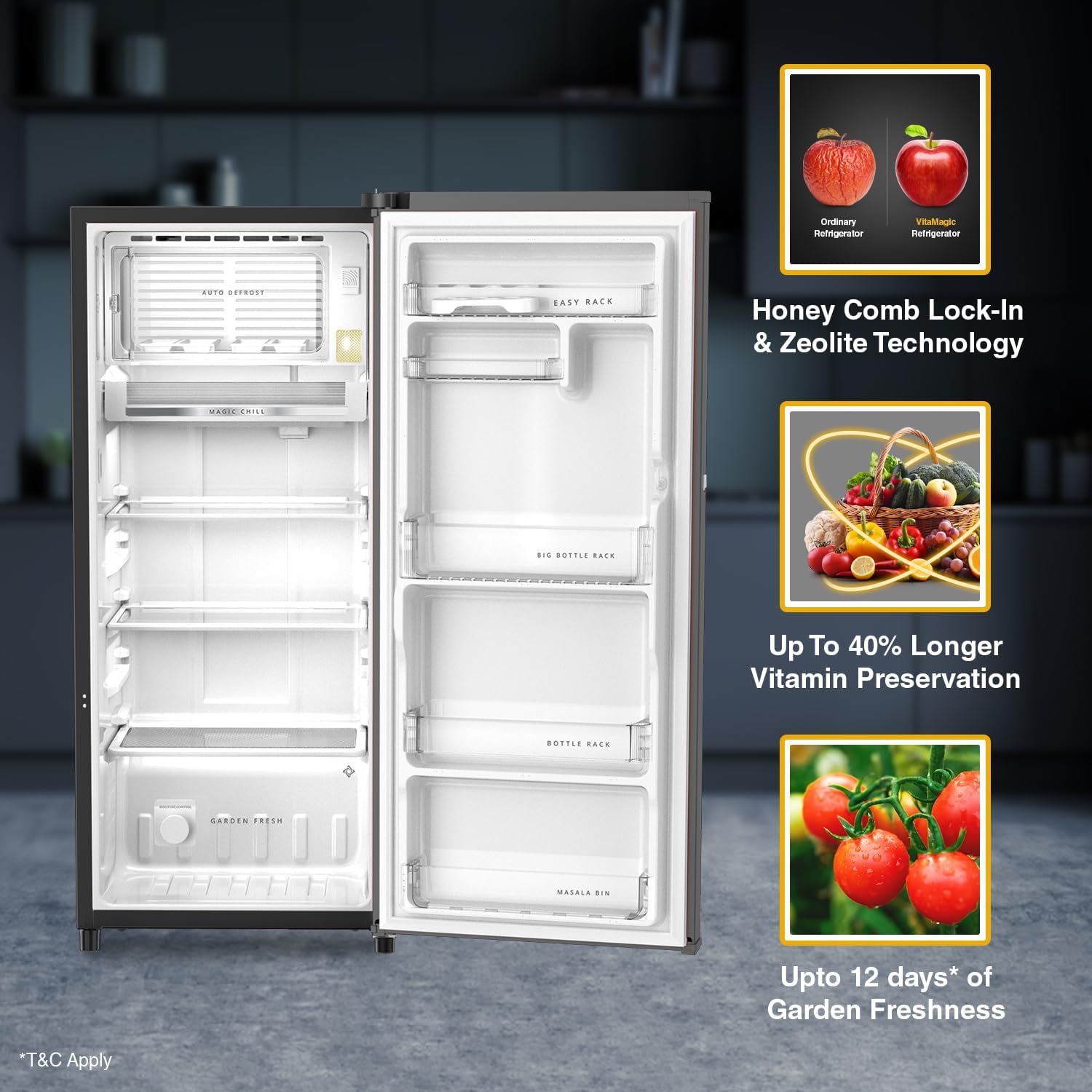 Whirlpool 192 L Direct Cool Single Door 3 Star Refrigerator (Radiant Steel-Z, 215 VMPRO PRM 3S RADIANT STEEL-Z)