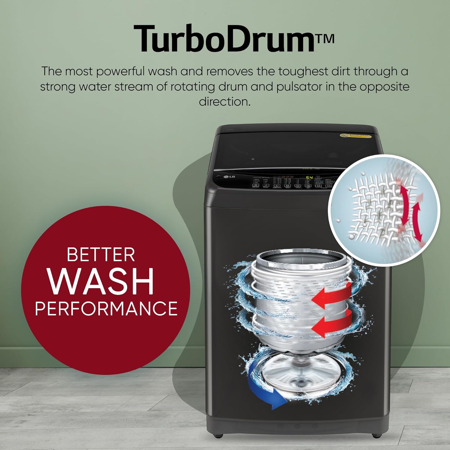 LG Smart Choice, 9 Kg, 5 Star, Smart Inverter Technology, Turbodrum, Fully Automatic Top Load Washing Machine (T90AJMB1Z)