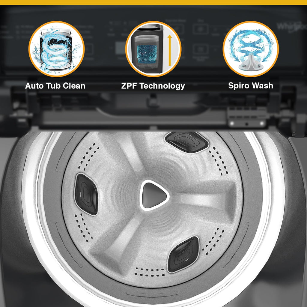 Whirlpool 6.5 Kg 5 Star StainWash Royal Plus Fully Automatic Top Load Washing Machine (SW ROYAL PLUS 6.5 (H) GREY 10YMW with In-Built Heater)