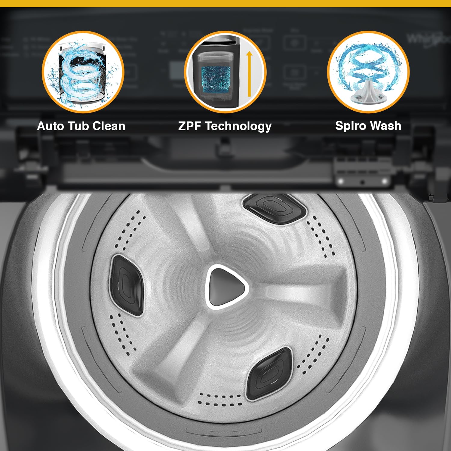 Whirlpool 6.5 Kg 5 Star StainWash Royal Plus Fully Automatic Top Load Washing Machine (SW ROYAL PLUS 6.5 (H) GREY 10YMW with In-Built Heater)