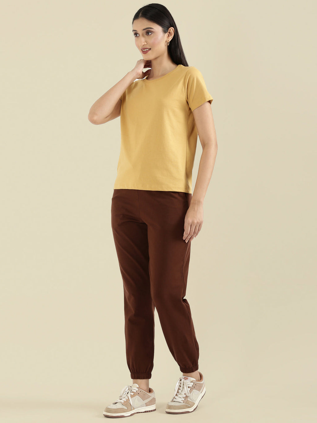 Cotton Jersey Crew Neck Slim Fit T-Shirt
