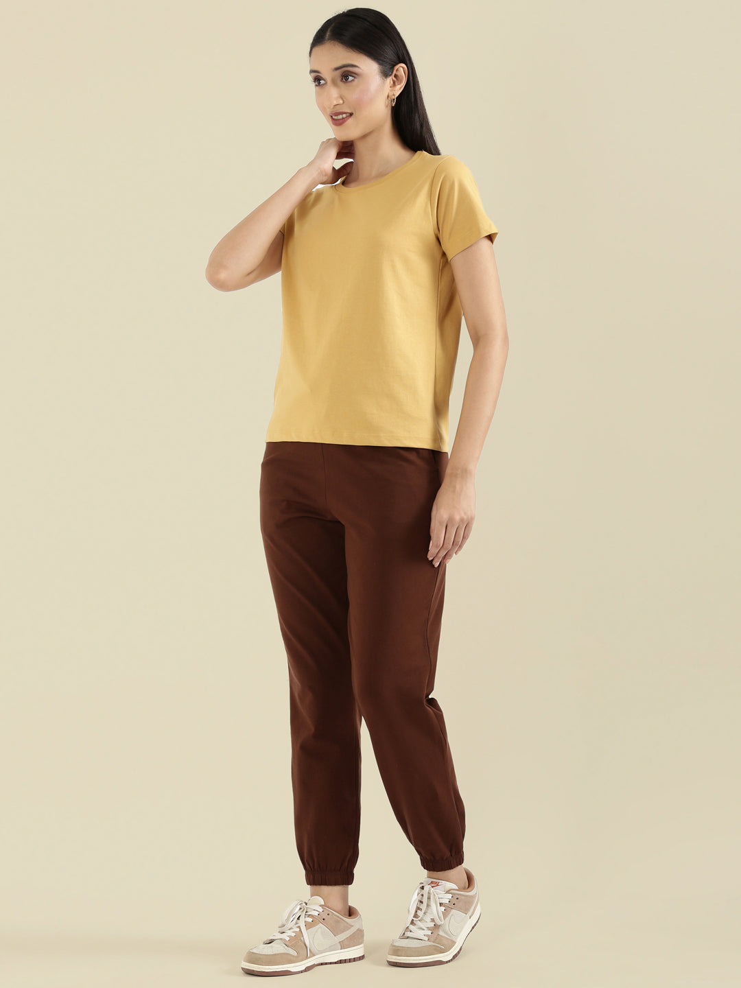 Cotton Jersey Crew Neck Slim Fit T-Shirt