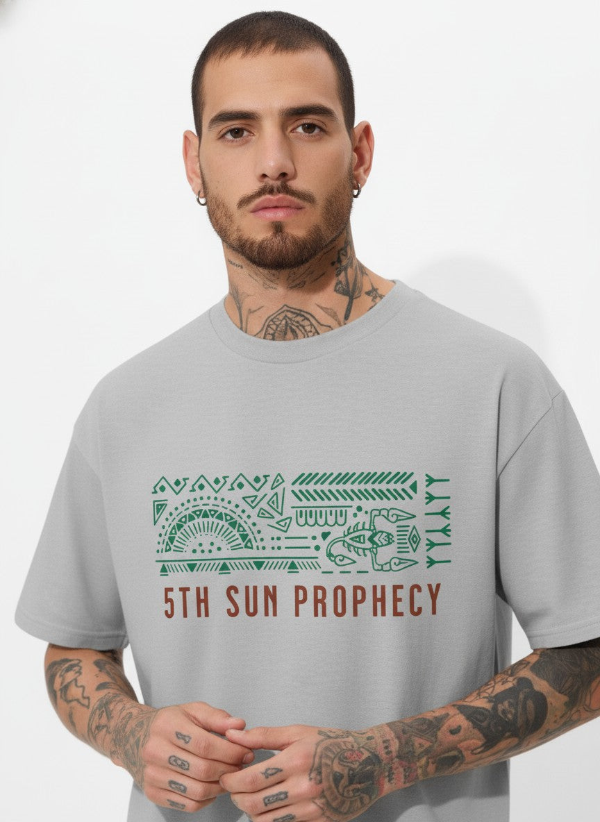 Men Oversized Cotton Tribal T-Shirt