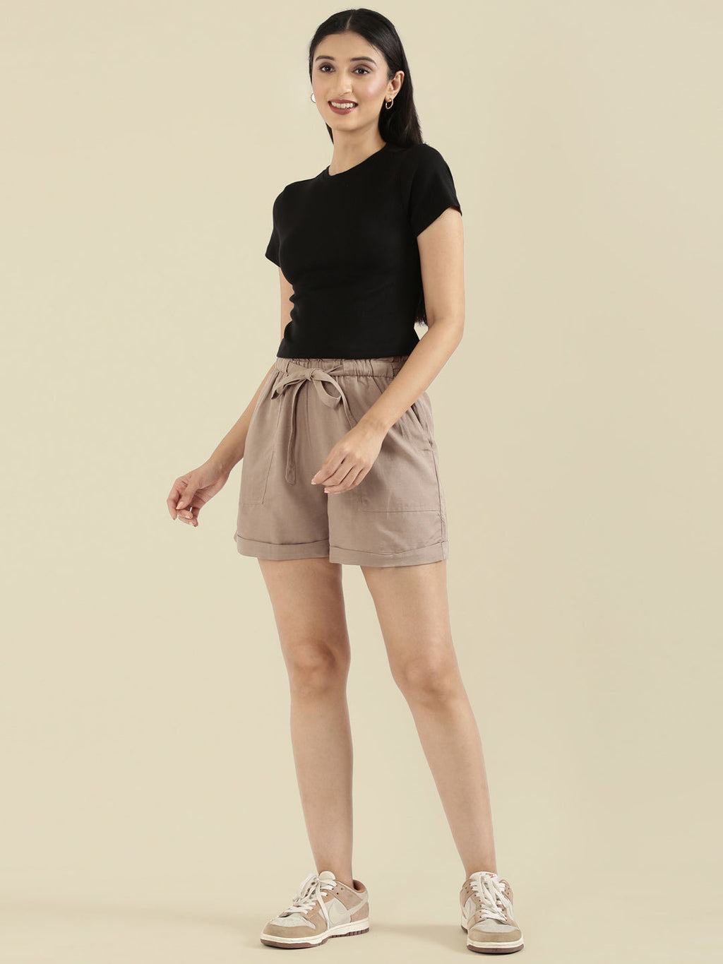 Rib Cotton Round Neck Crop Top