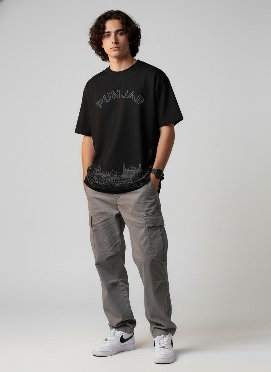 Men Printed Cotton Oversized T-Shirt