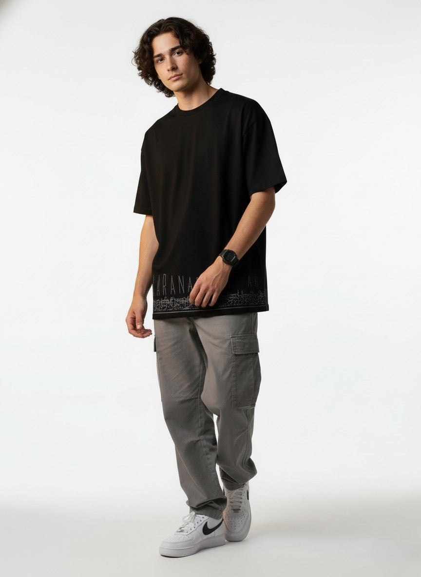 Men Printed Cotton Oversized T-Shirt