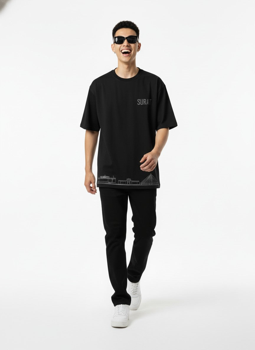 Men Printed Cotton Oversized T-Shirt