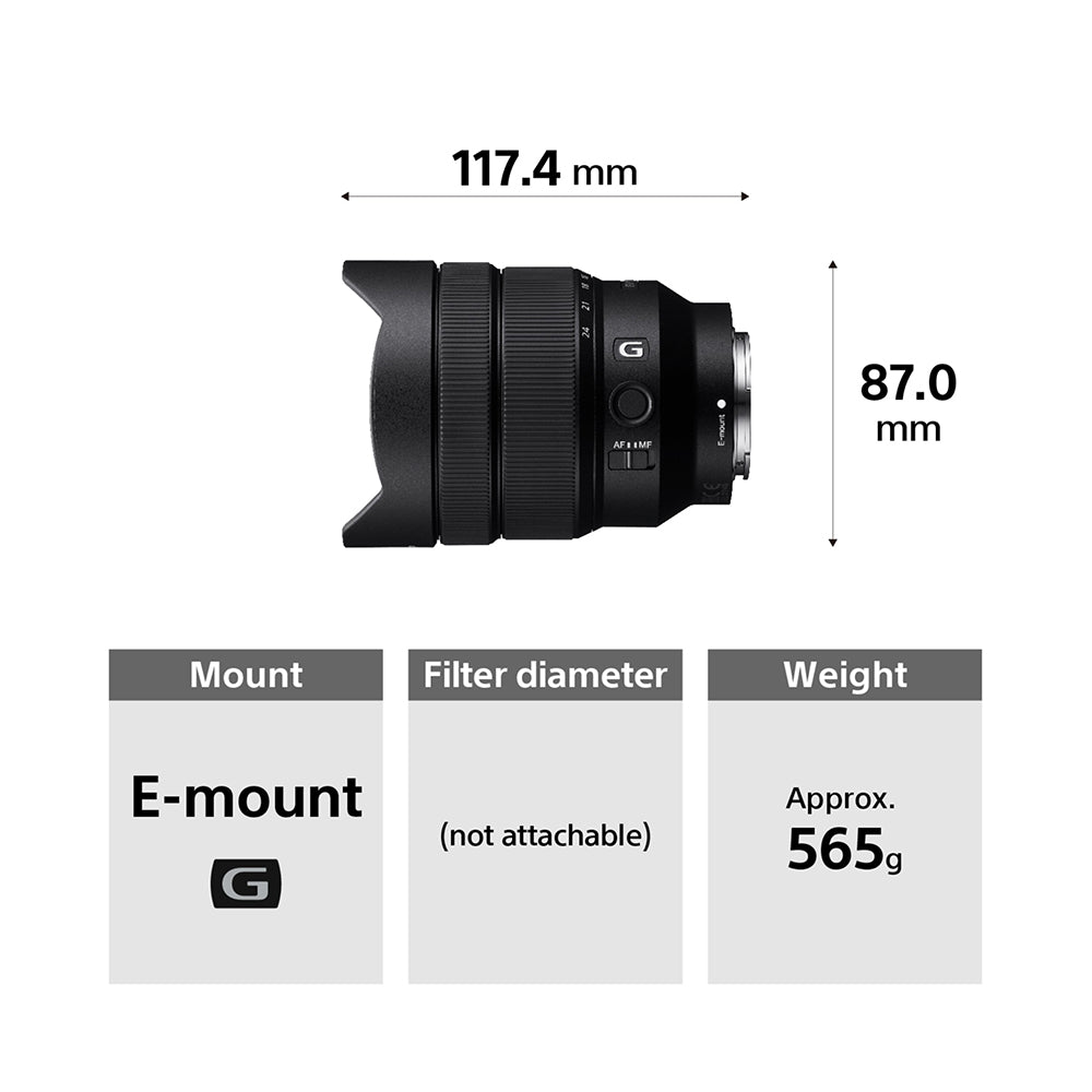 Sony FE 12–24 mm F2.8 GM (SEL1224GM) E-Mount Full-Frame, Ultra-wide-angle Zoom G Master Lens