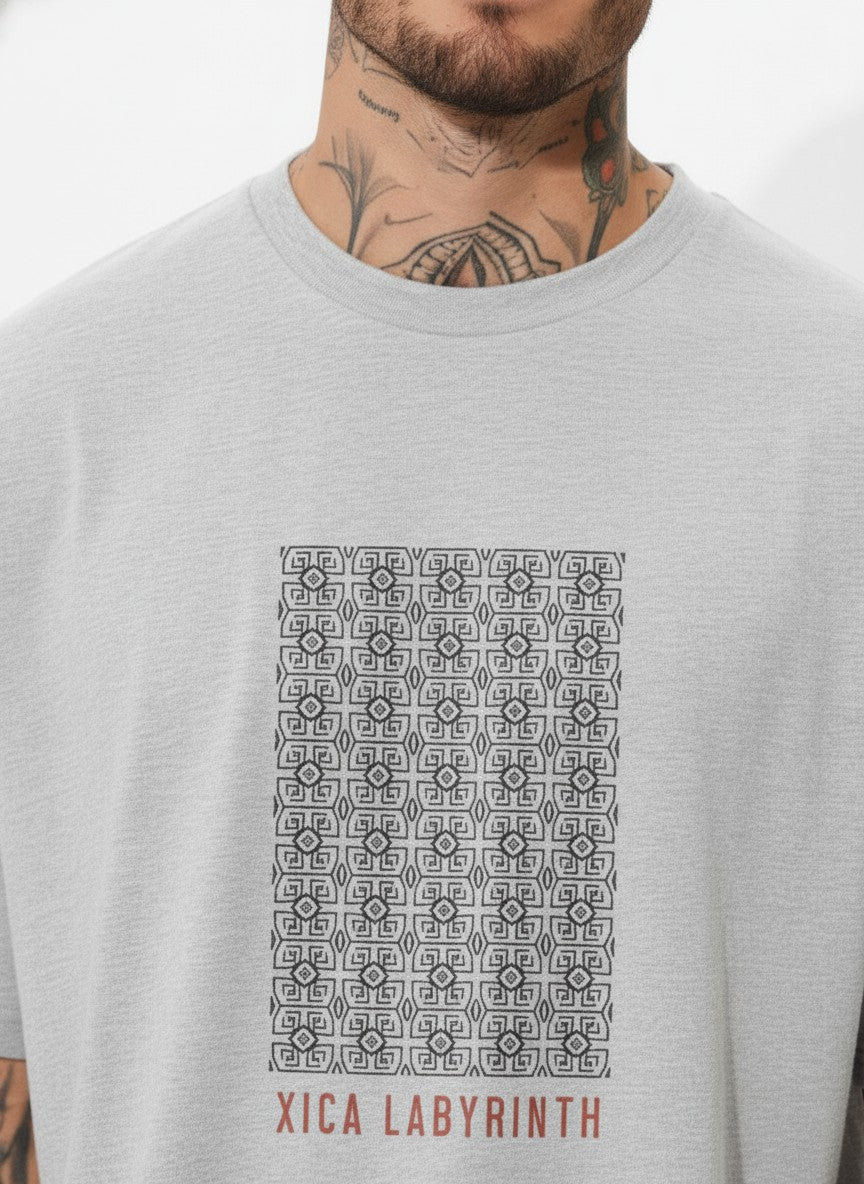 Men Oversized Cotton Tribal T-Shirt