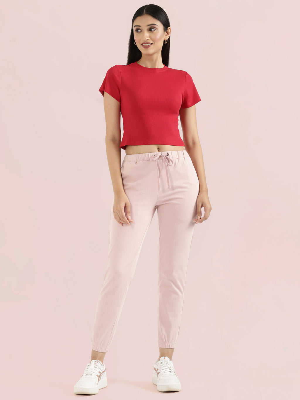 Rib Cotton Round Neck Crop Top