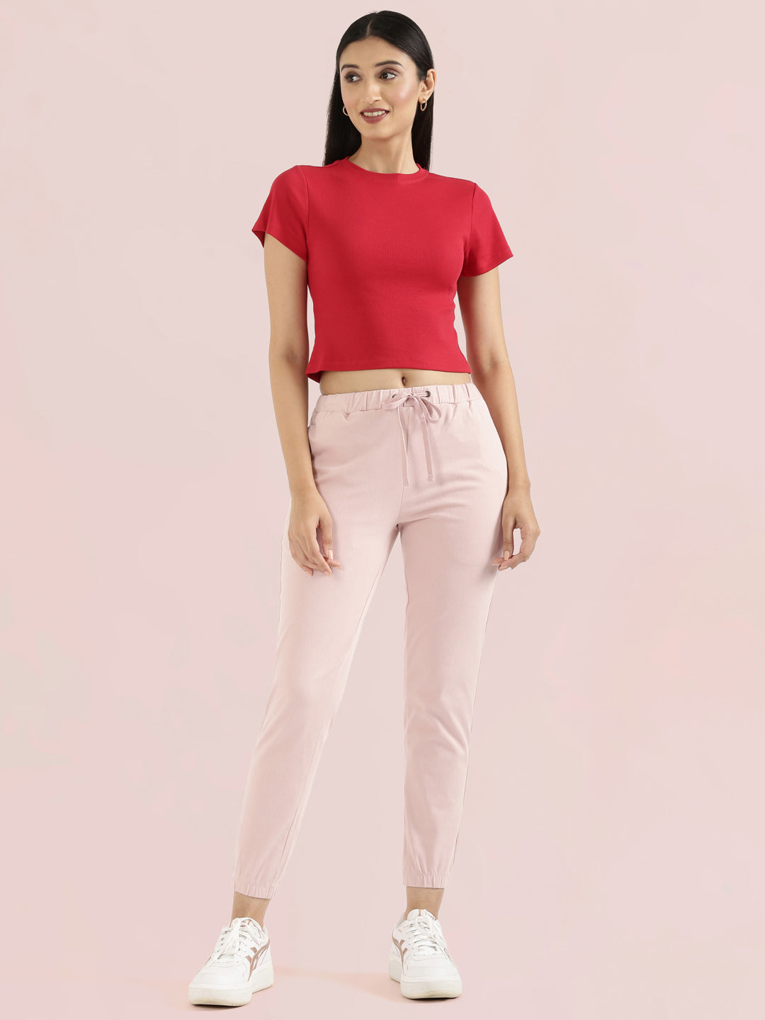 Rib Cotton Round Neck Crop Top