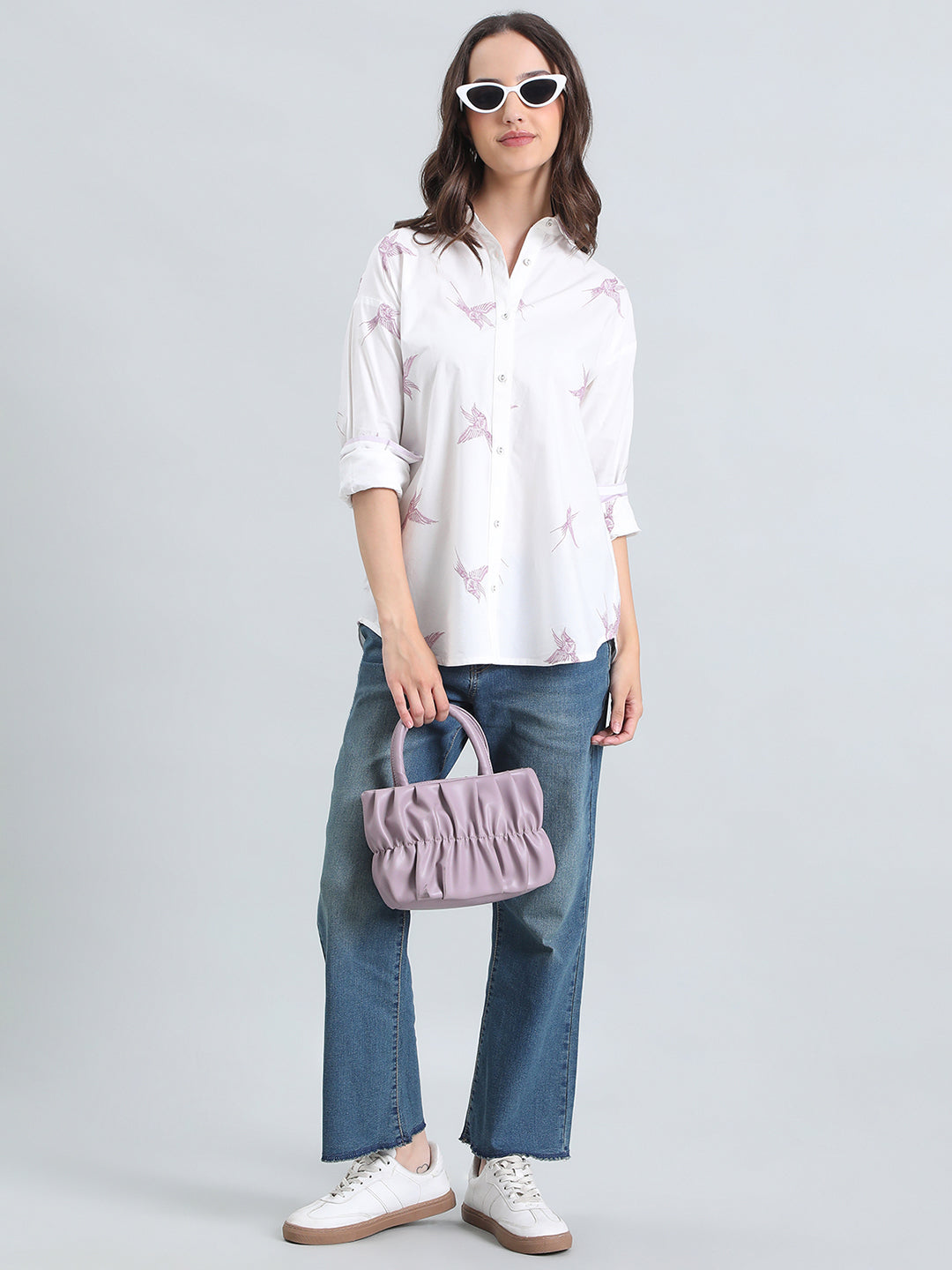 Cotton Embroidered Oversized Shirt
