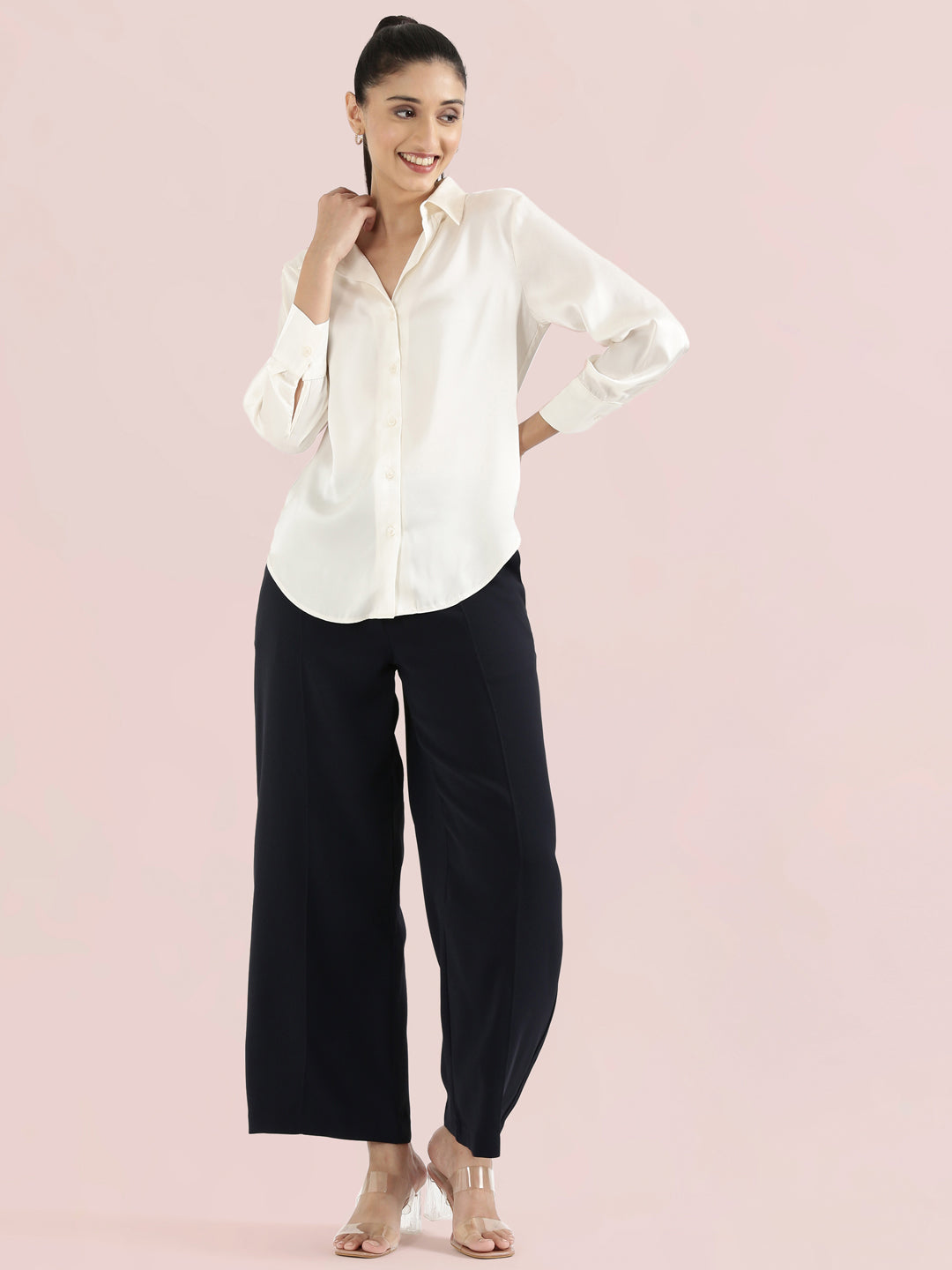 Satin Classic Collar Shirt