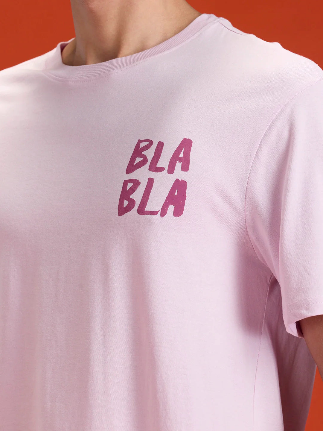 Casual Men Oversized Fit Tee With Graphic | Pink