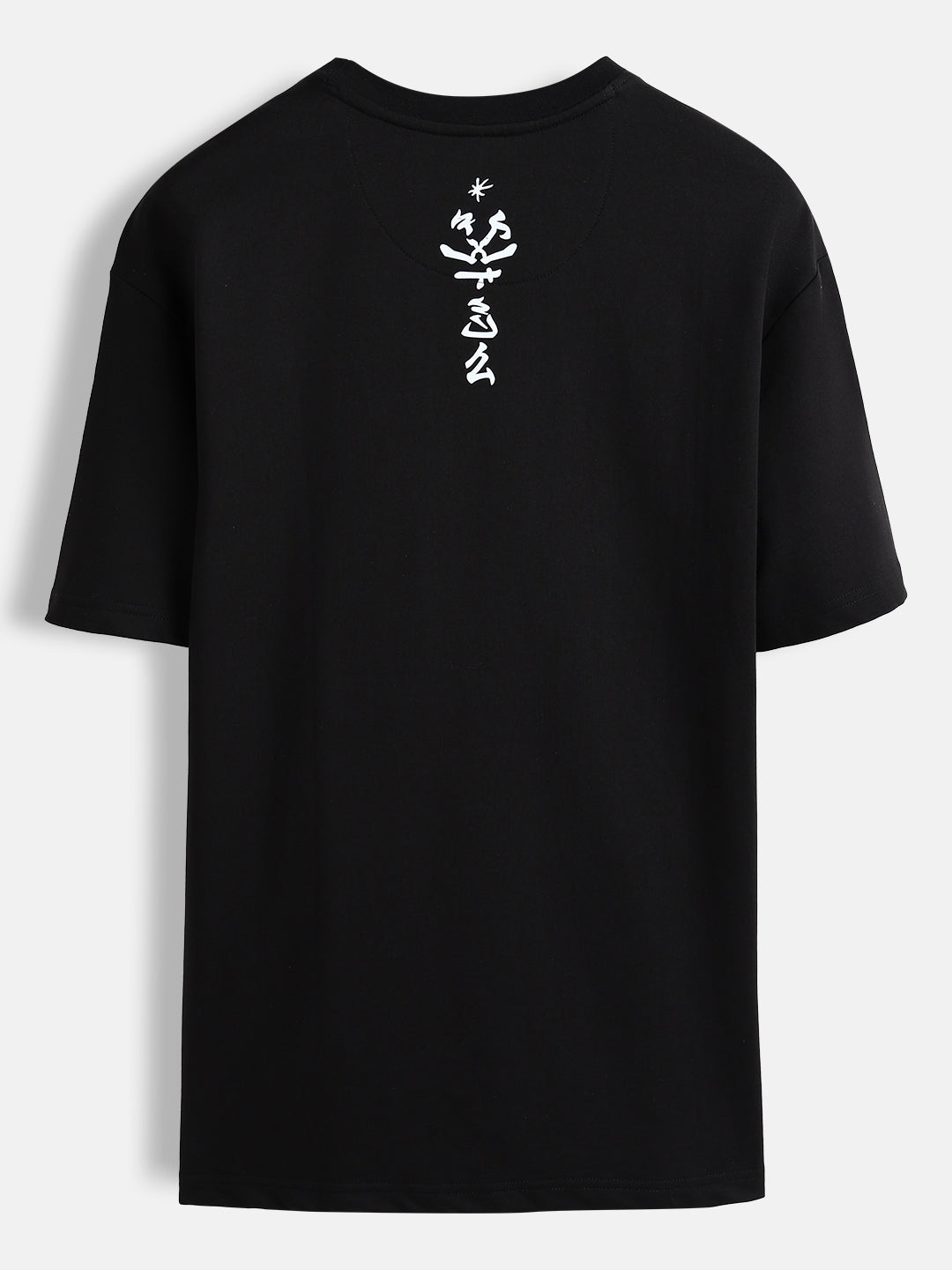Statement front print oversized tshirt | Black