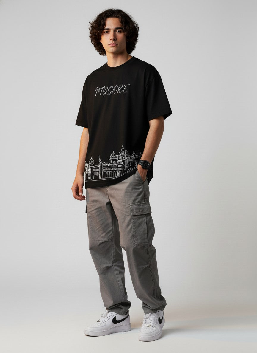 Men Printed Cotton Oversized T-Shirt