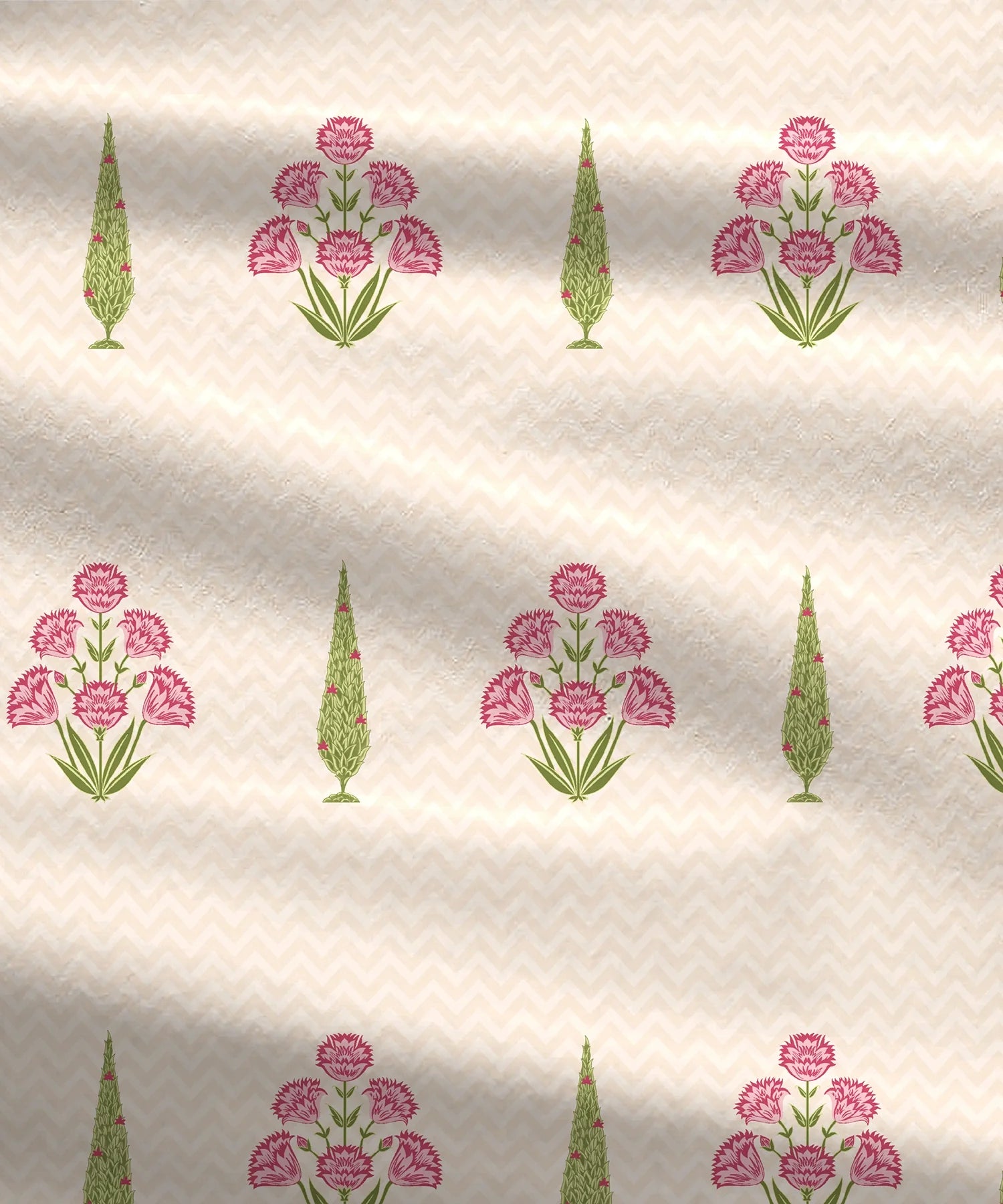 Home Essential Royal Bloom Queen Bedsheet Set, Raya Pink| 144TC Cotton| 2 Pillow Covers