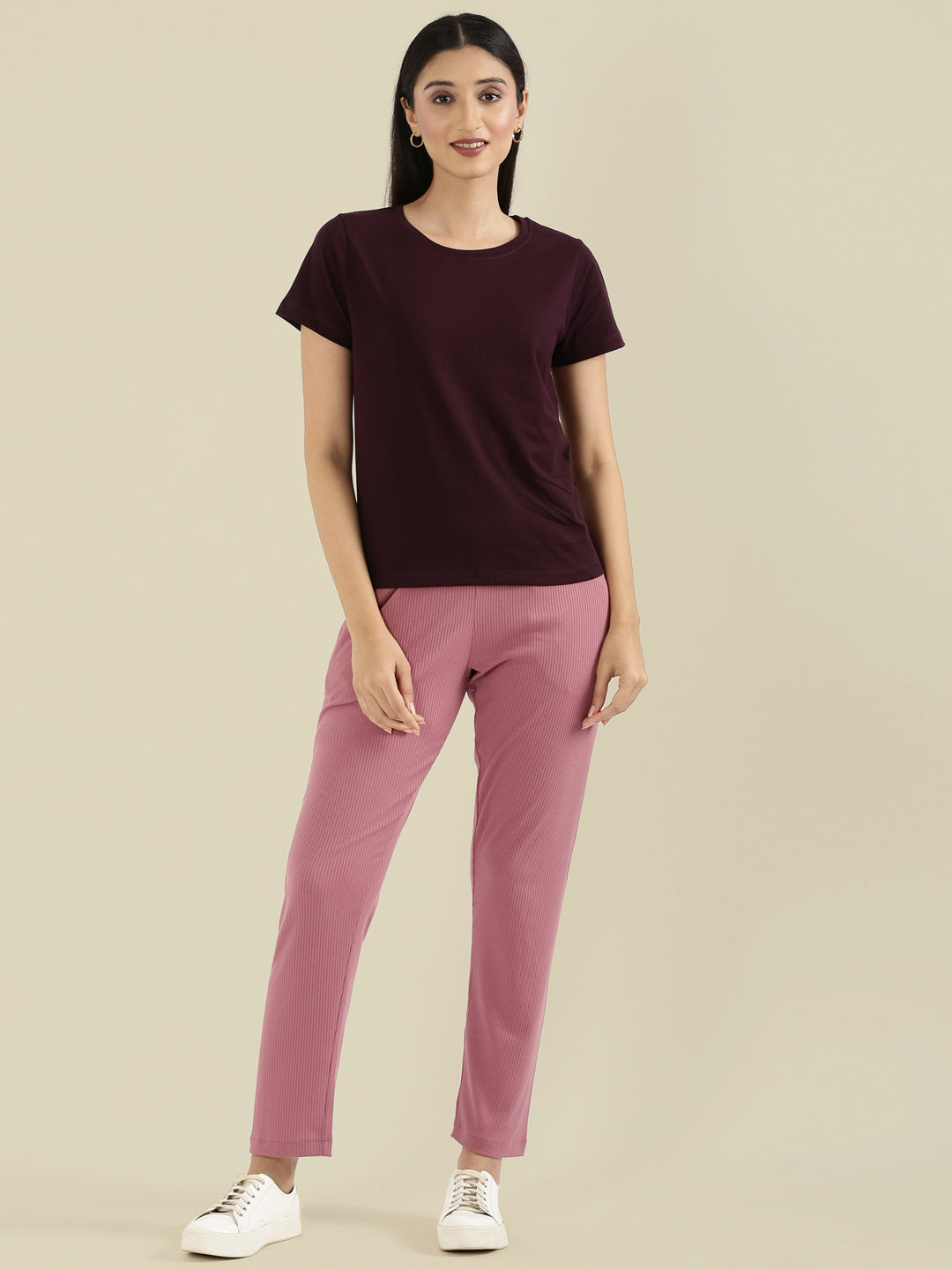 Cotton Jersey Crew Neck Slim Fit T-Shirt