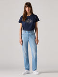 Women's 501 Blue Straight Fit High Rise Jeans