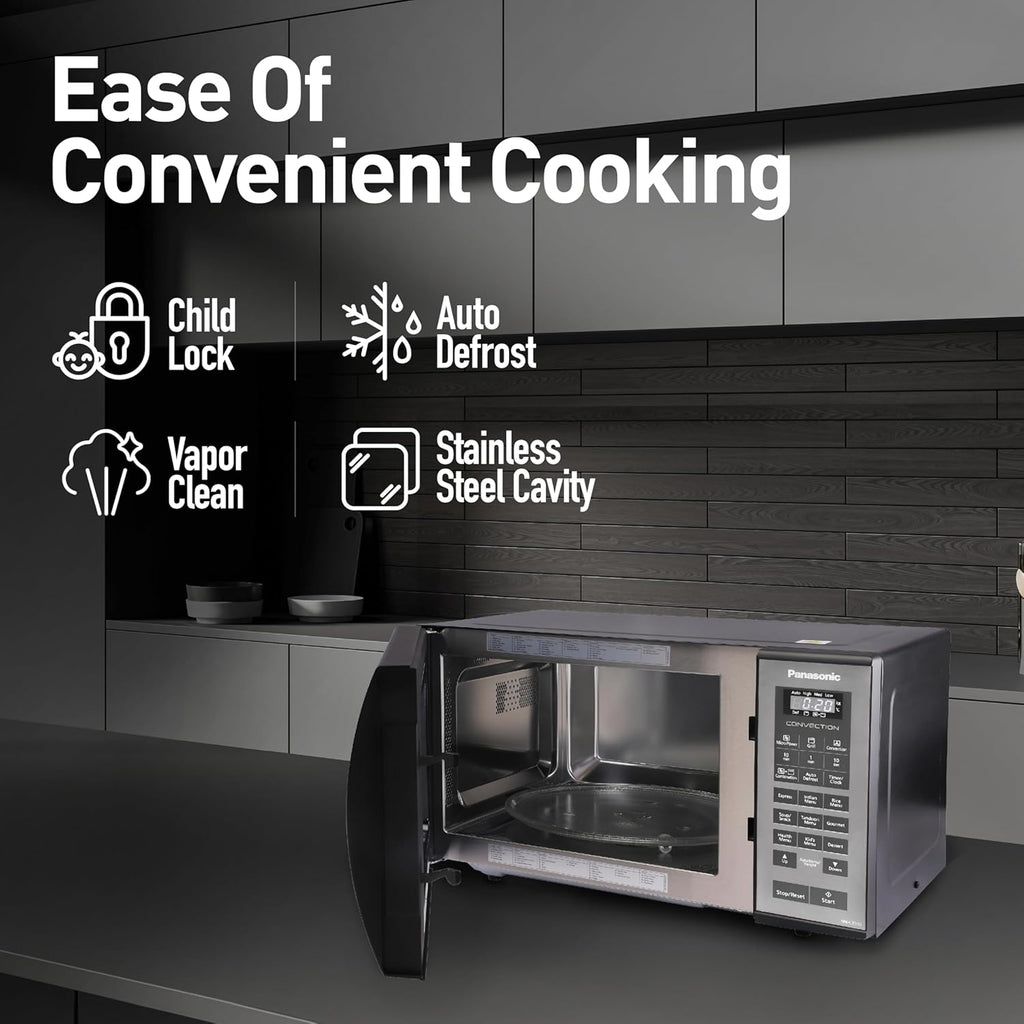 Panasonic 23L Convection Microwave Oven(NN-CT353BFDG,Black Mirror, 360° Heat Wrap, Magic Grill)