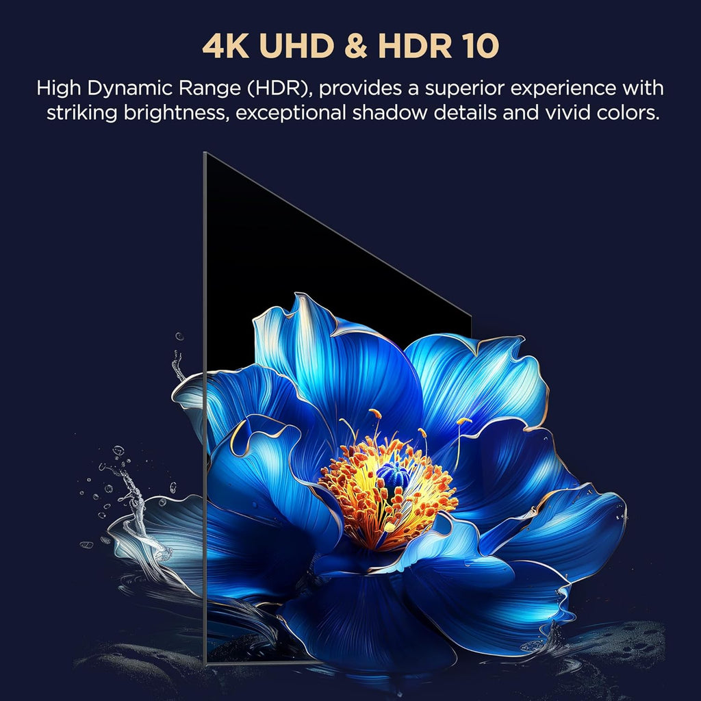 TCL 139 cm (55 inches) Metallic Bezel Less Series 4K Ultra HD Smart LED Google TV 55V6C (Black)