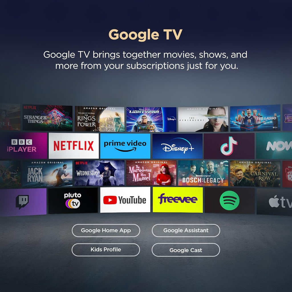 TCL 139 cm (55 inches) Metallic Bezel Less Series 4K Ultra HD Smart LED Google TV 55V6C (Black)