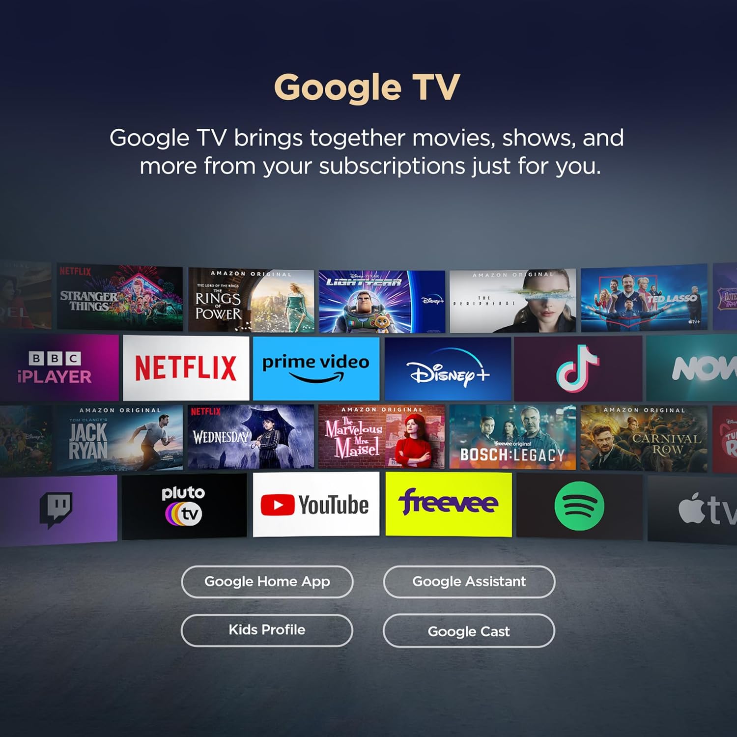TCL 139 cm (55 inches) Metallic Bezel Less Series 4K Ultra HD Smart LED Google TV 55V6C (Black)