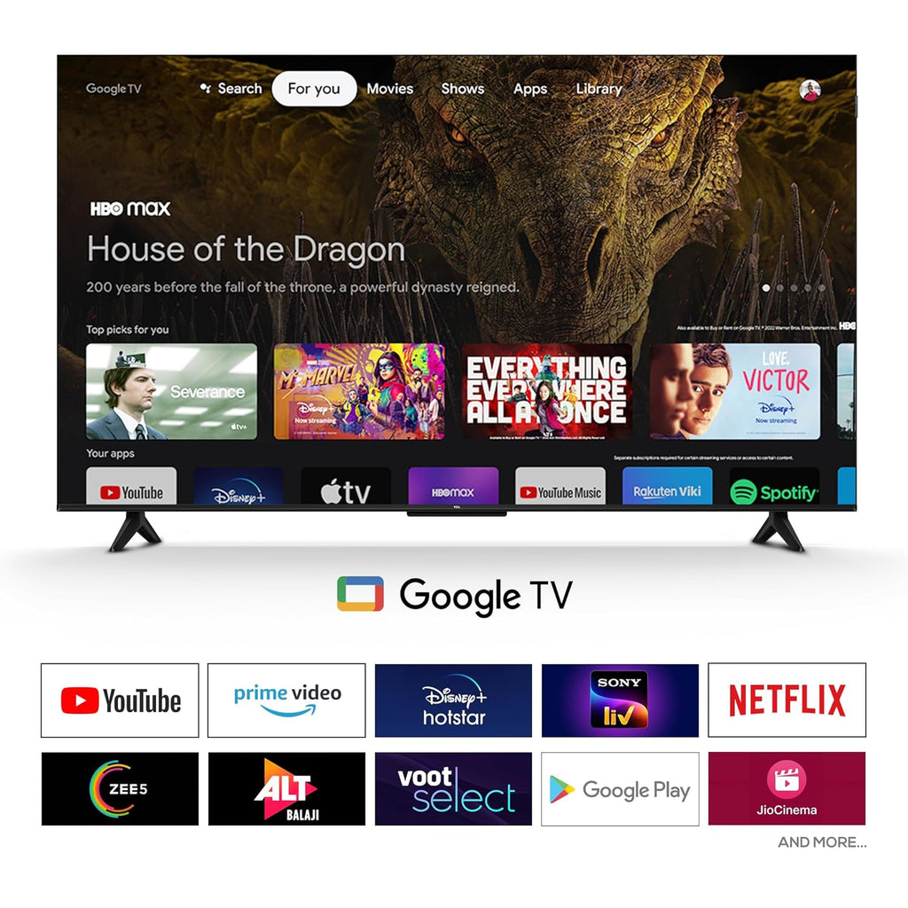 TCL 126 cm (50 inches) Metallic Bezel-Less FHD QLED TV 50S5K