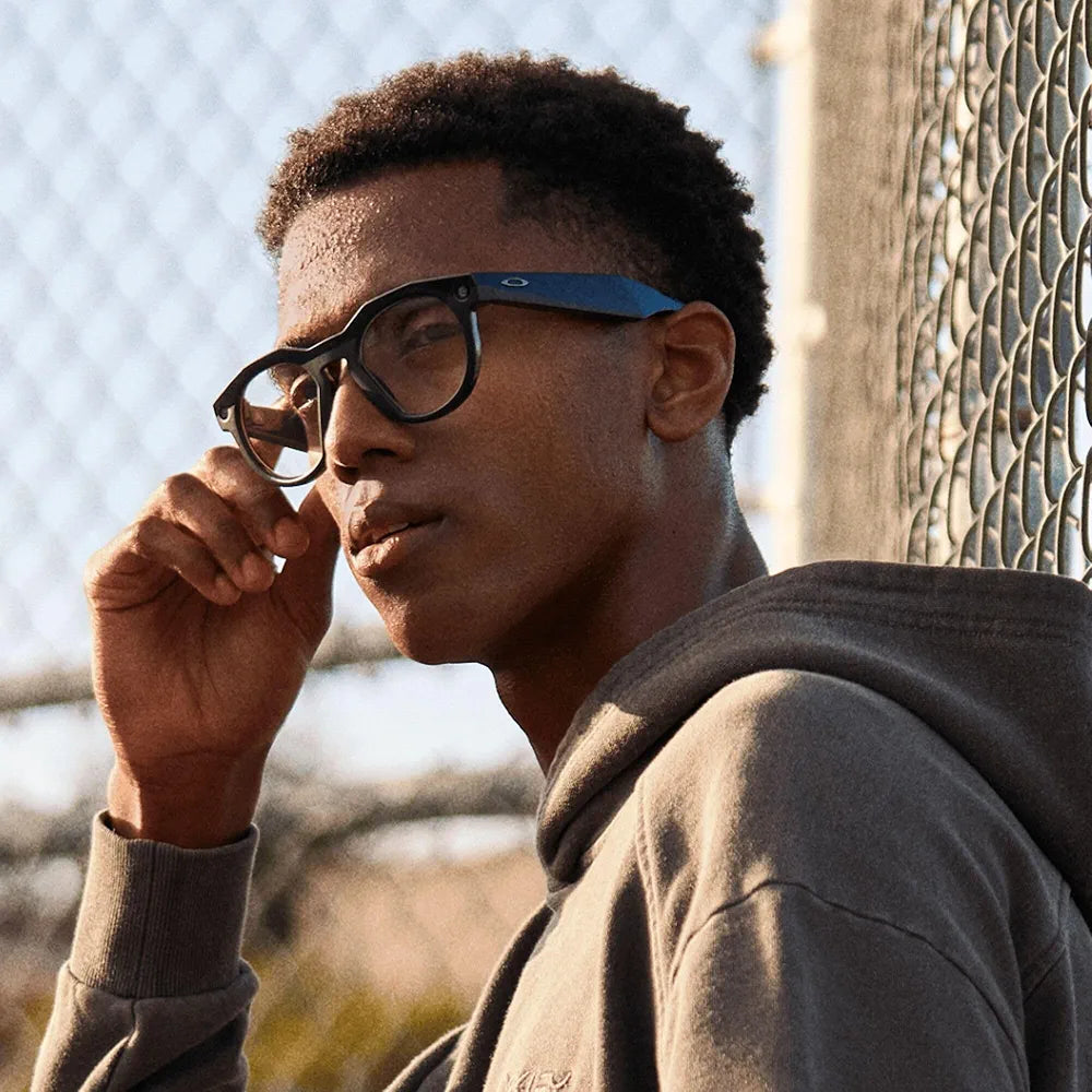 Oakley Meta HSTN, Black | Smart AI Glasses for Men, Women — Performance for Sports, Athletes — Camera, Audio, Video — 8 Hour Battery — 3K HD Resolution — Clear Lenses