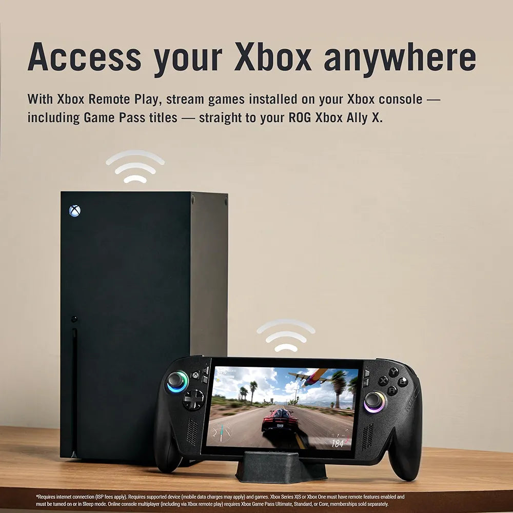 ASUS ROG XBOX Ally X , AMD Ryzen AI Z2 Extreme Processor,24GB RAM, 1TB SSD,7"/17.8cm, FHD,Touchscreen,120Hz, 500 nits,Win 11 Home, Black,715g,RC73XA-NH016W,AMD Radeon Graphics,Gaming Handheld PC