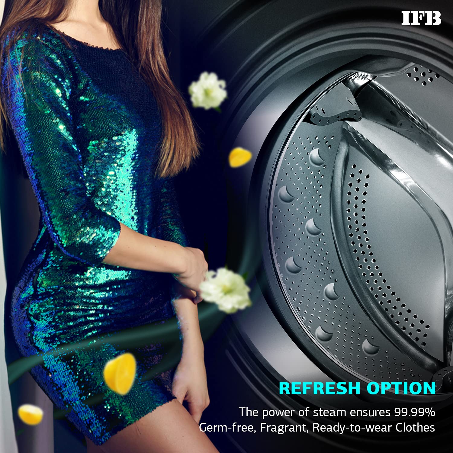 IFB Laundrimagic 3-in-1 8.5 Kg/6.5 Kg/2.5 Kg Inverter Washer Dryer Refresh (Executive ZXM, Mocha)
