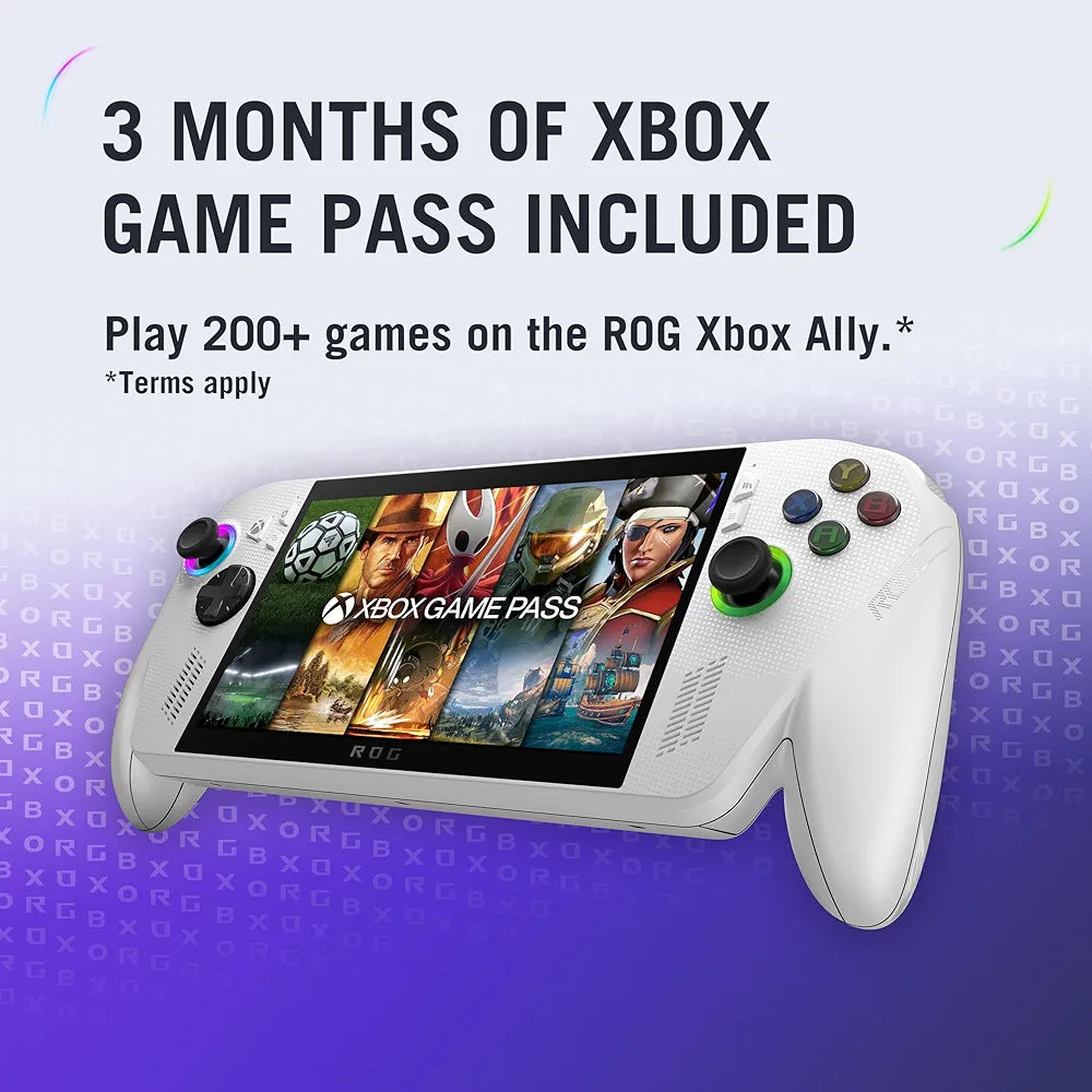 ASUS ROG XBOX Ally , AMD Ryzen Z2 A Processor,16GB RAM, 512GB SSD, 7"/17.8cm, FHD, Touchscreen,120Hz, 500 nits, Windows 11 Home, White, 670g, RC73YA-NH010W,AMD Radeon Graphics,Gaming Handheld PC