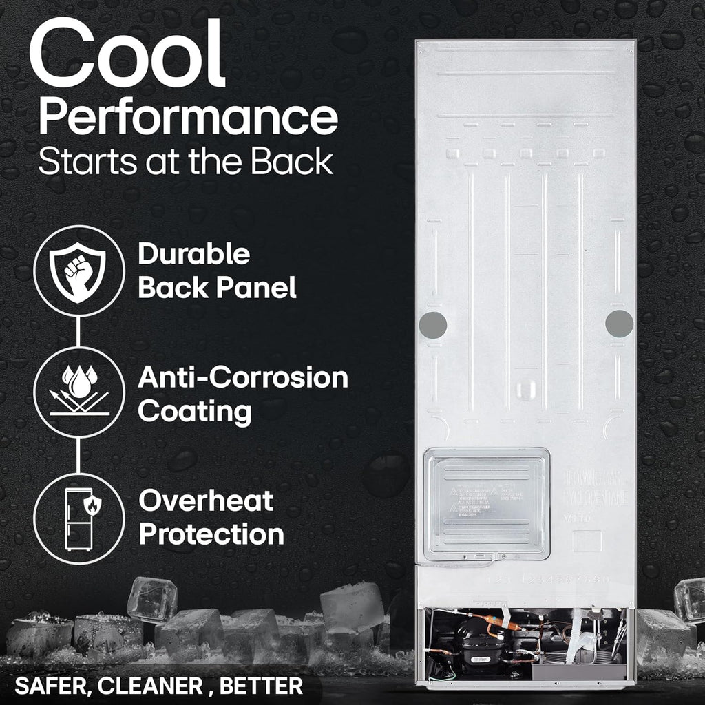 LG 272 L 3 Star Frost-Free Smart Inverter Compressor Double Door Refrigerator (GL-S312SPZX, Shiny Steel, Convertible & Multi Air Flow Cooling)