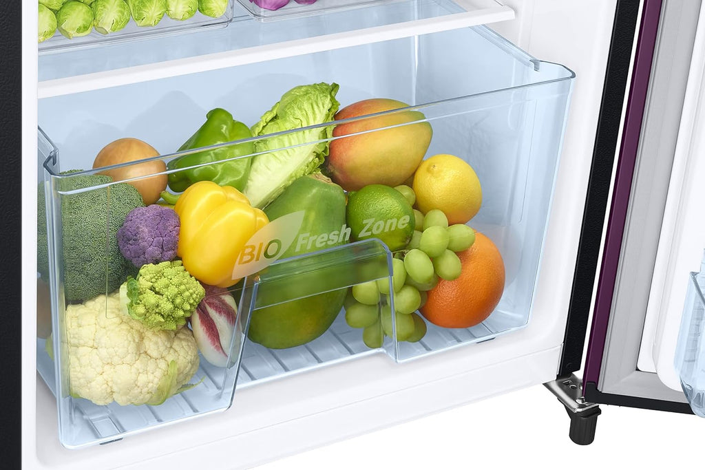 Samsung 183 L, 4 Star, Digital Inverter, Direct-Cool Single Door Refrigerator (RR20C1724CR/HL, Red, Camellia Purple, 2024 Model)