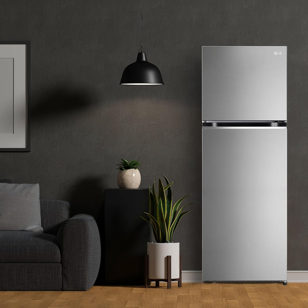 LG 343 L 3 Star Frost-Free Smart Inverter Double Door Refrigerator (GL-S382SDSX, Dazzle Steel, Convertible with Express Freeze)