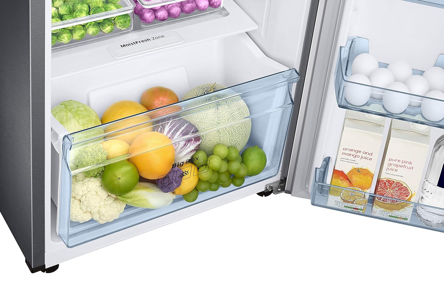 Samsung 236 L, 2 Star, Digital Inverter, Frost Free Double Door Refrigerator (RT28C3032GS/HL, Gray Silver)