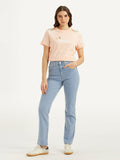 Women's 724 Light Blue Slim Straight Fit High Rise Jeans