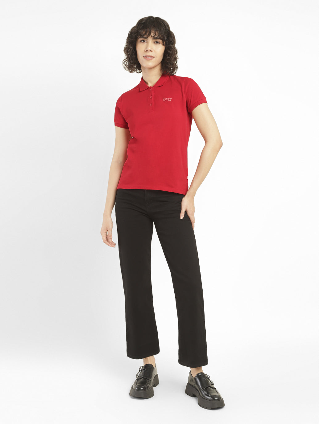 Women's Solid Polo T-shirt
