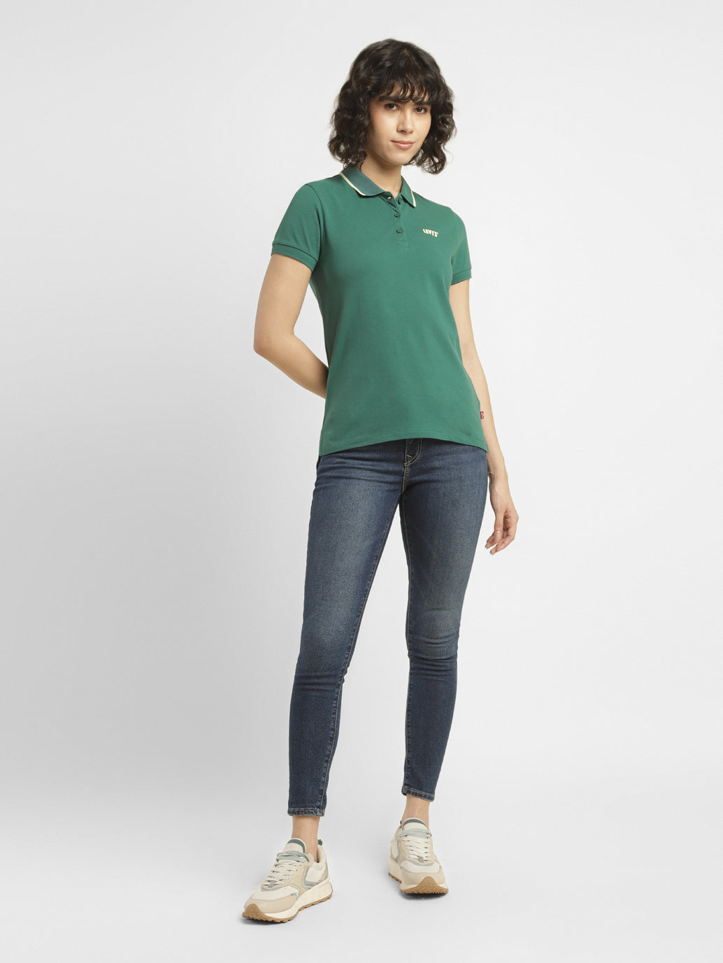 Women's Solid Polo T-shirt