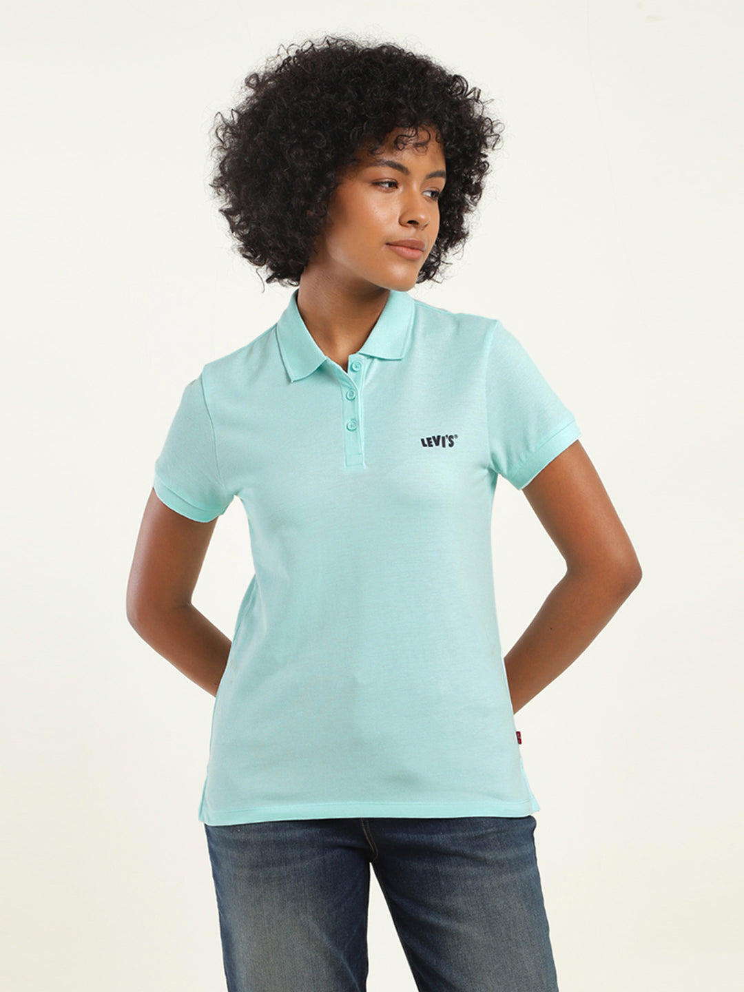 Women's Brand Logo Polo T-Shirt