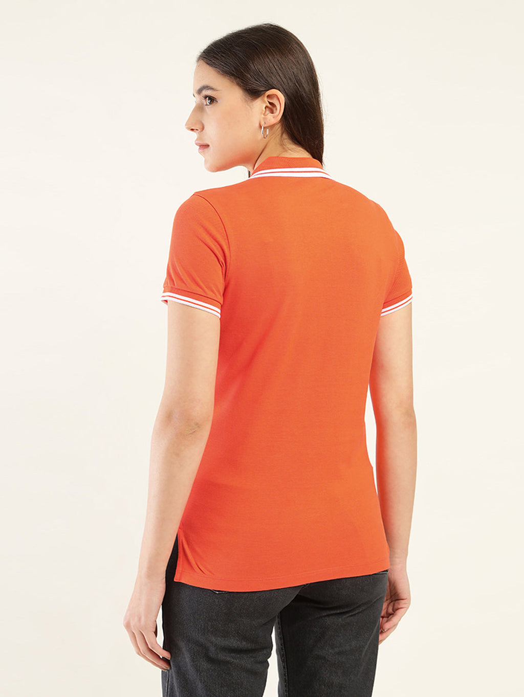 Women's Solid Polo T-Shirt