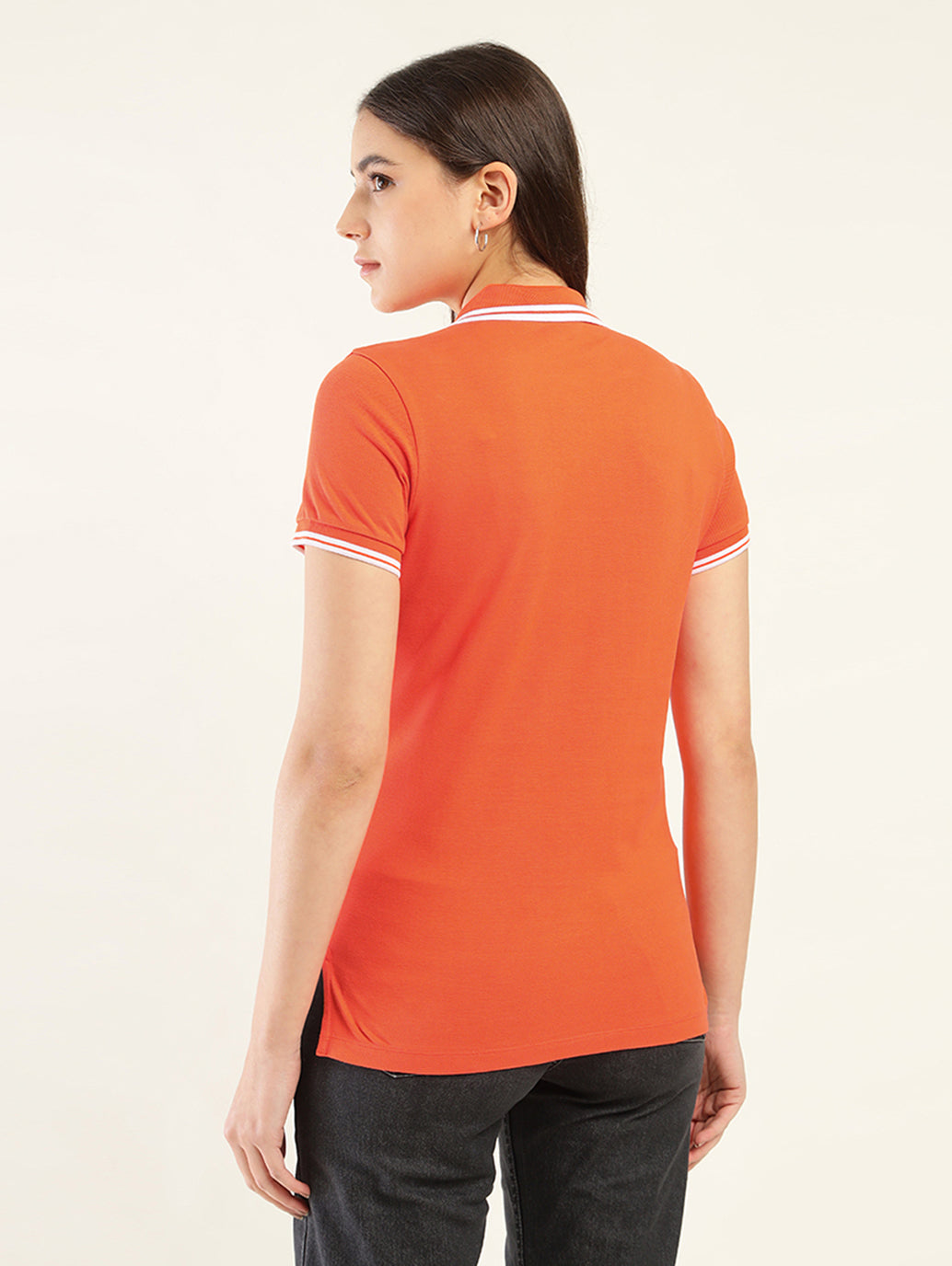 Women's Solid Polo T-Shirt
