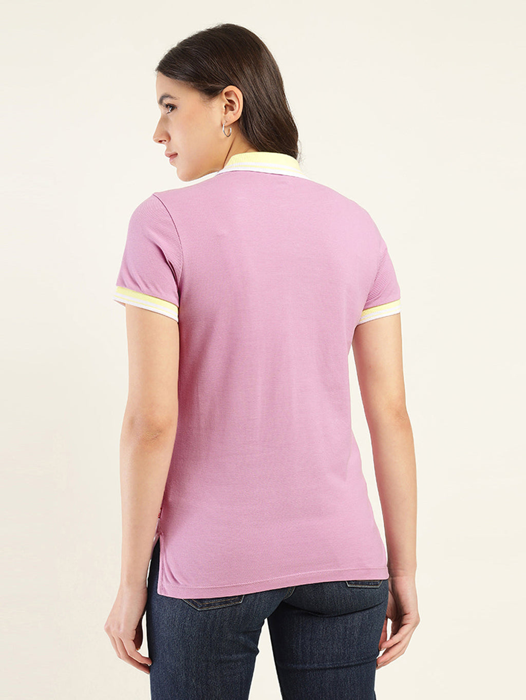 Women's Solid Polo T-Shirt
