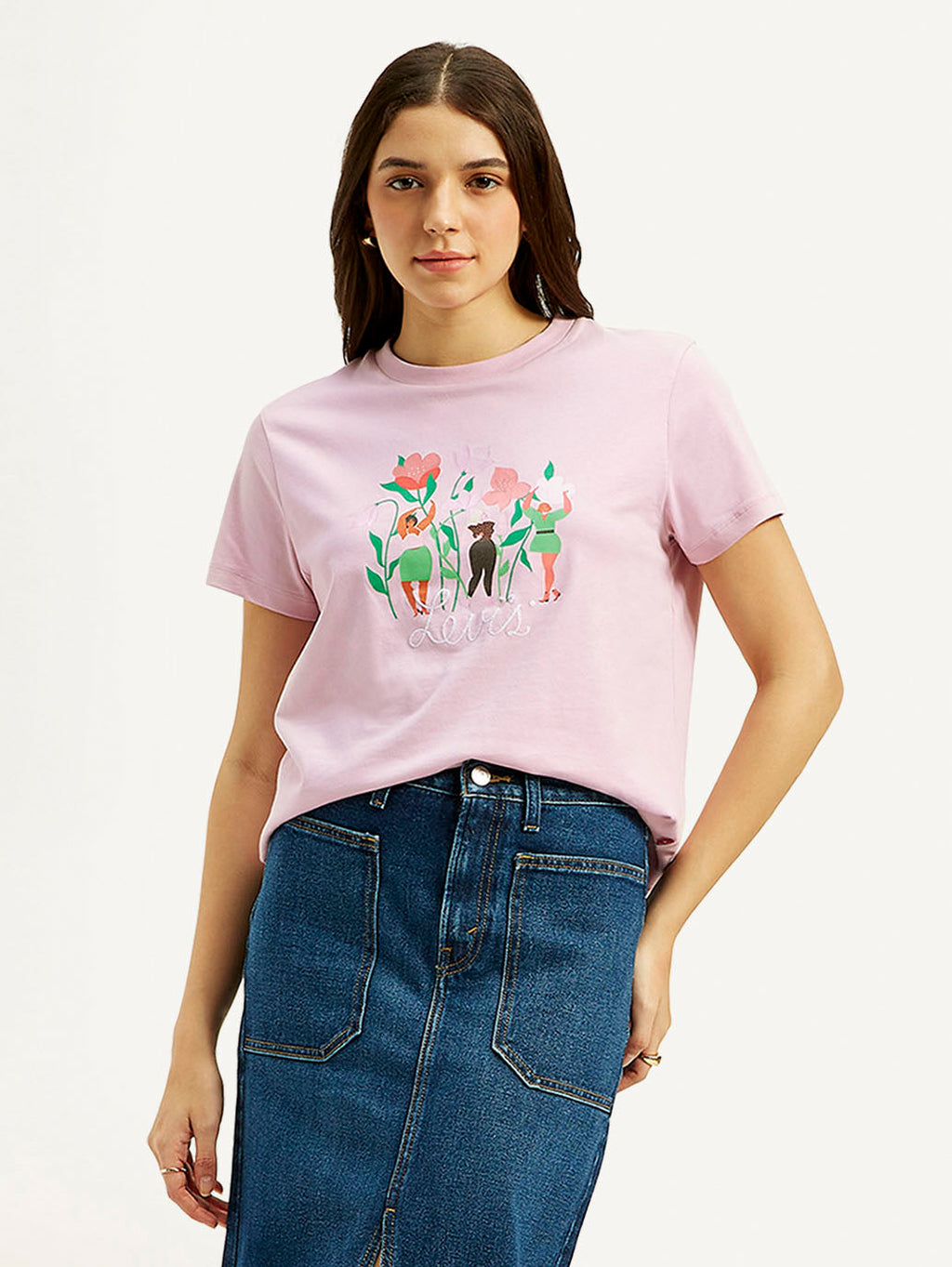 Women's Graphic Print Crew Neck T-shirt