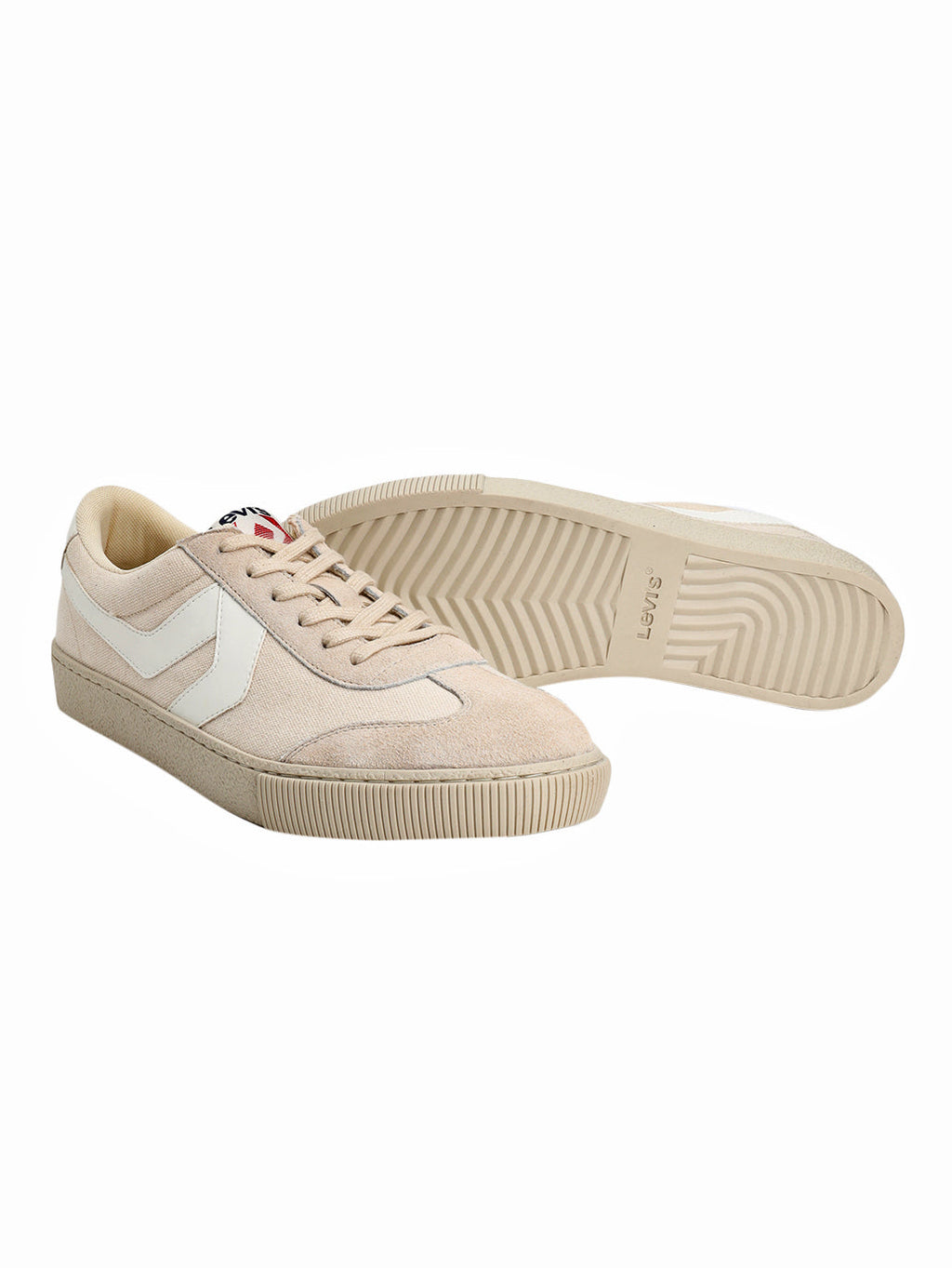 Men's Beige Colorblock Sneakers